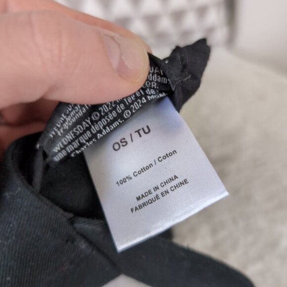 NWT Wednesday Addams Netflix Merch Goth Dark Academia Whimsigoth Cap - Picture 3 of 9